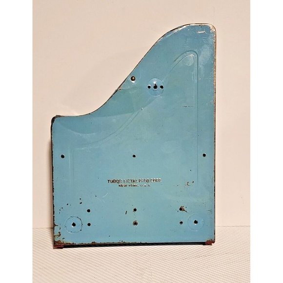 Tudor Metal Tin Piano No Legs Musical Child Kid Toy 8 1/2" x 11" Vintage Music - Picture 3 of 4